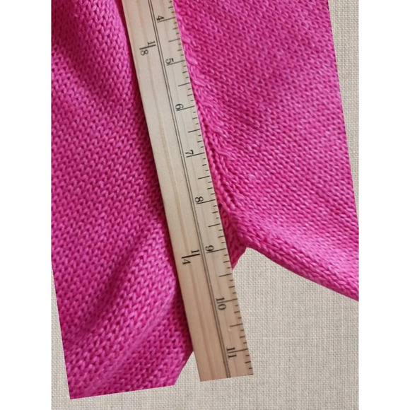 Chicos Womens Knit cardigan buttonCuff Detail size 2 begonia pink - Picture 6 of 12